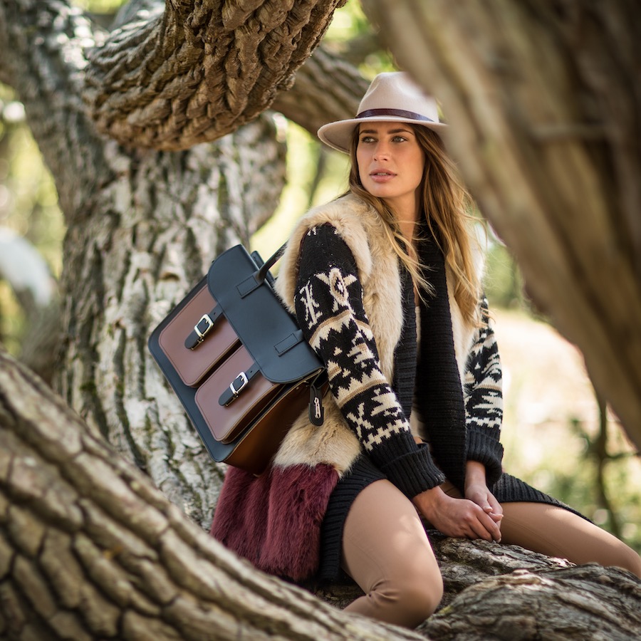 Leren schoudertas bruin - stijlvol naar kantoor: de OldSchool Bags "The Ivy"